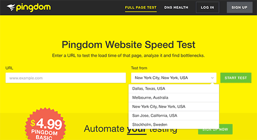 pindomsitespeed